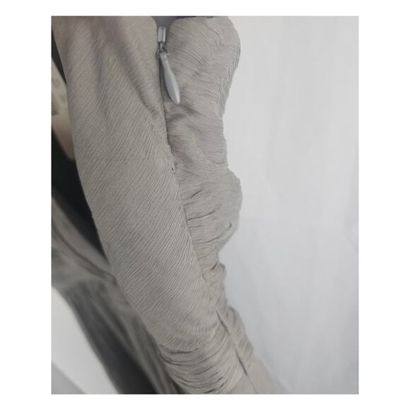 NWT J. Crew Womens Size 6 Mirabelle Cocktail Dress Chiffon Silk Gray Cap Sleeve - Picture 5 of 8